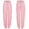 thumbnail image 6 of Mxiqqpltky Women Mesh Sheer Ruffle Cover Up Pants, 6 of 7