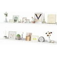 thumbnail image 1 of Floating Shelves Wall Shelves Set of Wood Storage Shelves with Ledge Wall Mounted Floating Shelf for Living Room Kitchen Bedroom Books Photo Frames Decor Walnut, 1 of 8