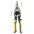 thumbnail image 4 of Straight, Aviation Snips, Chrome Vanadium Steel Aviation Tin Cutting Shears with Human Engineering Design, Comfortable to Use,  for Aluminum, Sheet Metal, PVC, Fencing Wire, and, 4 of 7