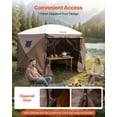 thumbnail image 4 of Canopy Sidewalls, 5.67 x 4.85 ft, Canopy Tent Walls with Waterproof and Sunlight Protection, 1 Zippered Door & 2 Windows Design for Outdoor Event Tents, Vendor Booths (6 Sidewalls Only, Brown), 4 of 8