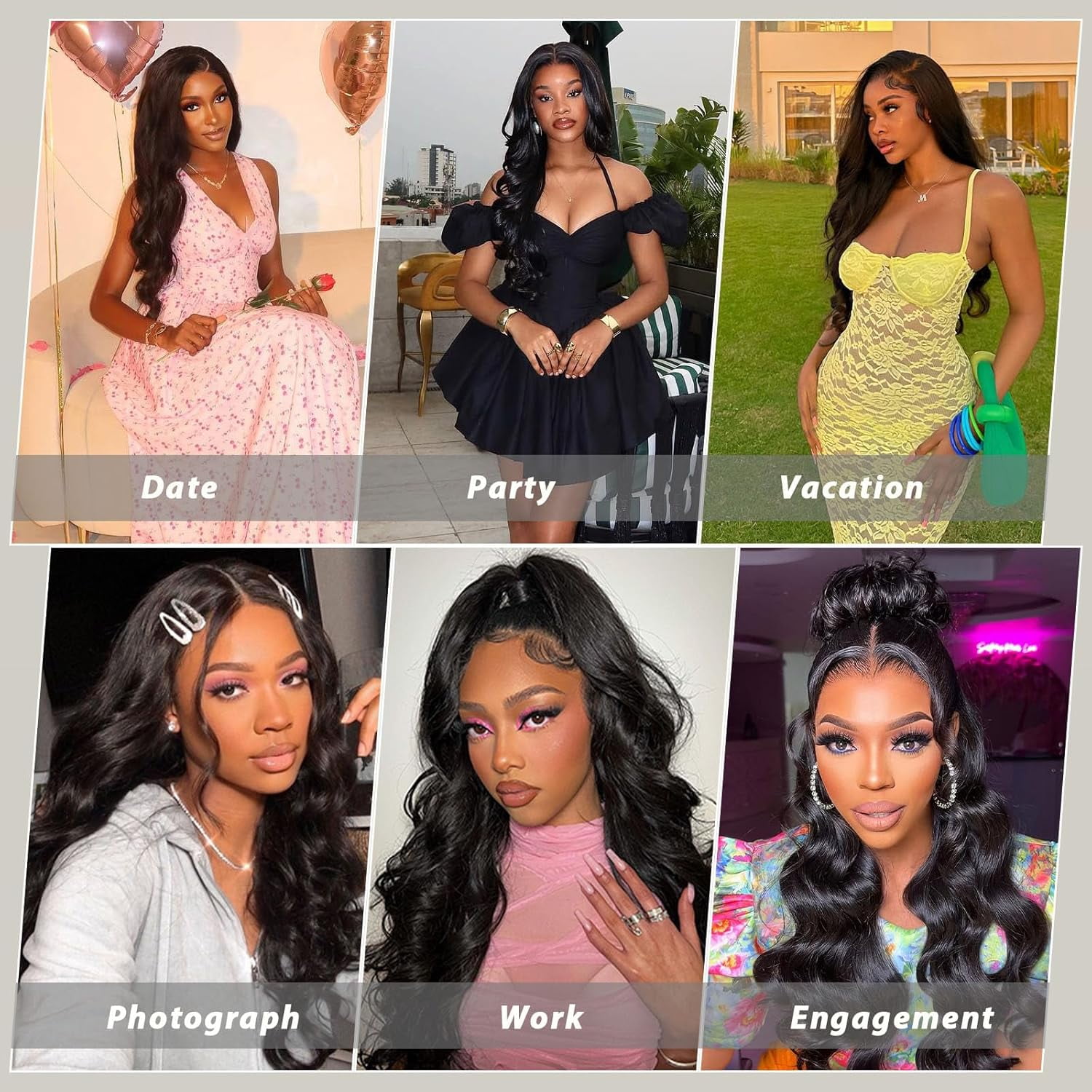 12A Body Wave Human Hair 4 Bundles with Frontal Virgin Hair Bundles with 13x4 HD Lace Frontal (18 20 22 24+16, Free Part) Brazilian Remy Hair