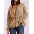 thumbnail image 4 of PRETTYGARDEN Womens Cardigan Sweaters Fall Striped Long Sleeve V Neck Button Down Knit Fuzzy Outerwear Trendy Clothes, 4 of 7