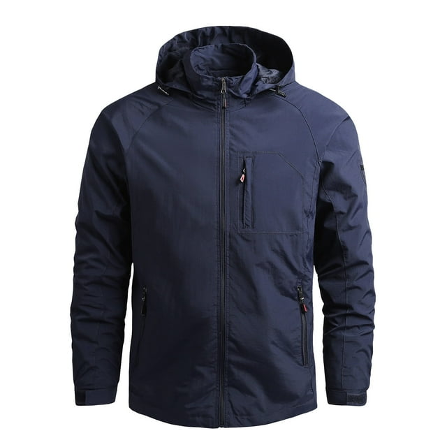 SHIXIAOO Manteau Mince à Capuche Amovible pour Hommes Automne et Hiver Veste Extérieure Haut Blouse Manteau Automne Veste de Pom-Pom Girl