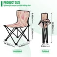 thumbnail image 3 of 600D Oxford Camping Chair Portable Foldable Chair Supports 220 lbs for Picnic, Fishing, Backpacking Pink Christmas Elements, 3 of 8