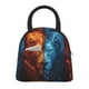 thumbnail image 1 of Fotbe Red And Blue Fire Lion Bolsa de Almuerzo con Estampado, Lonchera Aislada, Contenedor de Comida Reutilizable Tipo Cooler a Prueba de Fugas, 1 of 6