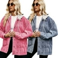 thumbnail image 2 of Zoeecloth Women's Denim Jacket Coats Jean Coats Outwear Spring Fall Buttons Oversize Long Sleeve Denim Female Top S-XXL, 2 of 9