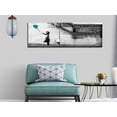thumbnail image 2 of Tiptophomedecor Stretched Canvas Street Art - Banksy: Girl With Turquoise Balloon - Stretched & Framed Ready To Hang Art, 2 of 3