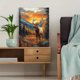 thumbnail image 5 of Qisvanset Framed Canvas Wall Art 12x16 Inch Mountain Sunset Elk Western Wilderness Cabin Art, 5 of 5