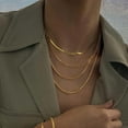 thumbnail image 4 of Stacked Snake Bone Chain High-End Retro Necklace, 4 of 10
