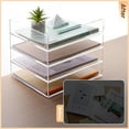 thumbnail image 7 of 4-Tier Acrylic Stackable Desk Organizer Trays – Clear Vertical Paper Tray for A4/Letter Files, Folders & Office Supplies – Modular Desktop Storage Shelf, Workspace & Home Organization, 7 of 7