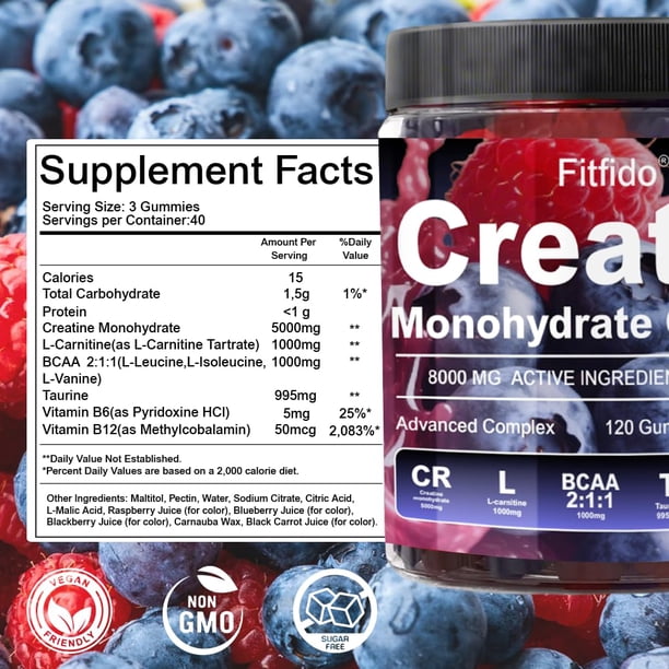 l carnitina con creatina Gomitas de monohidrato de Fitfido 8000 mg L-carnitina y taurina cjc 1295/ipamorelin cycle The Vitamin Shot mg:10mg