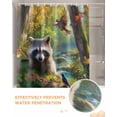 thumbnail image 6 of Fall Shower Curtain Raccoon Bathroom Curtains with Hooks, Waterproof Fabric Hummingbird Green Forest Thanksgiving Bath Shower Curtains Set for Bathroom Bathtubs Decor 36x72 Inch, 6 of 7