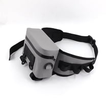 Fishing Fanny Pack with Fishing Rod Holder and Adjustable Strap Zipper Closure Fishing Waist Pack with 2 D-Shape Buckle