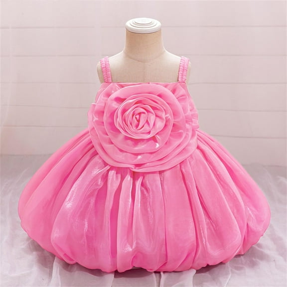 Delliss Tutu Dress for Girls Sparkly Tulle Princess Dress 6M-3Y Summer Dress Flower Girls Party Dance Dress