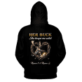 thumbnail image 2 of Lotusprinthandmade Personalized He Keeps Me Safe She Keeps Me Wild Deer Couple Black Hoodie 2D (S), custom deer couple hoodie set, 2 of 4