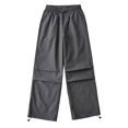 thumbnail image 2 of Edvintorg Wide Leg Pants Women Fashion New Design Sense Of Casual Sports Pants Baggy Sweatpants Techwear Trousers Women Dark Gray S, 2 of 6
