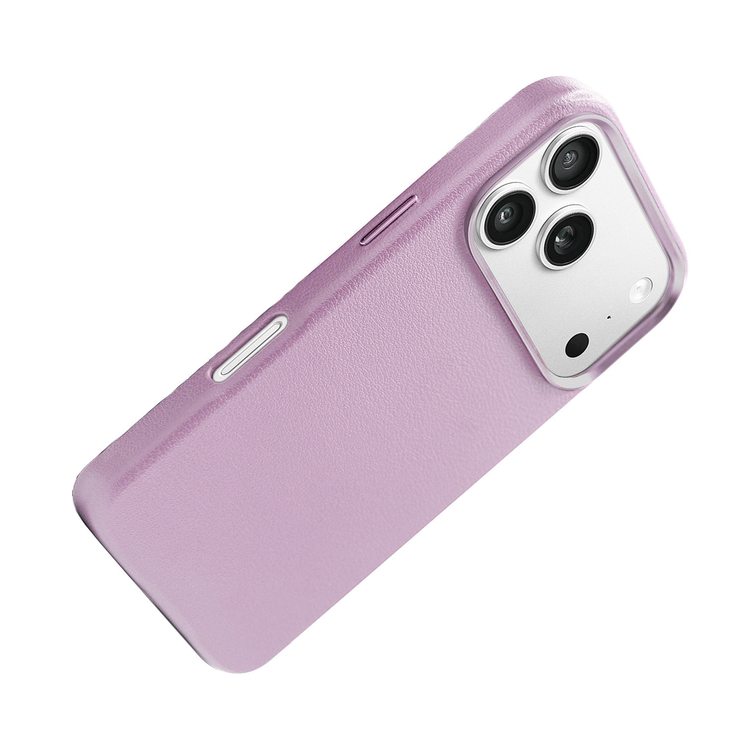 Leather Armor Protective Cover with Wireless Charging for iPhone 17 Pro Max - Light Purple