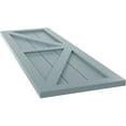 thumbnail image 6 of Ekena Millwork 12"W x 32"H True Fit PVC Two Equal Panel Farmhouse Fixed Mount Shutters w/ Z-Bar, Peaceful Blue (Per Pair - Hardware Not Included), 6 of 9