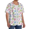 thumbnail image 2 of Naloa Pastel Christmas Cookies Men's Loose Fit Cuban Collar Short-Sleeve Shirt, Hawaiian Shirts, Mens Shirts Casual for Everyday Wear Outings-3X-Large, 2 of 5
