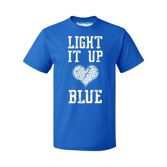 Light It Up Blue Autism Awareness Men's T-shirt, S, Royal