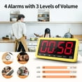 VOCOO Digital Kitchen Timer, 7.8” LED Display, Magnetic, Adjustable ...