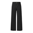 thumbnail image 4 of Sopiago Men's Essentials Linen Dress Pant, Modern Fit, Solid Twill, Lightweight Black,S, 4 of 5