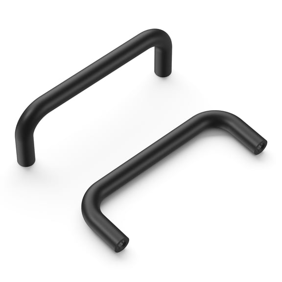 Hickory Hardware PW553-MB 3 in. Center to Center Wire Pulls Collection Pull, Matte Black Finish