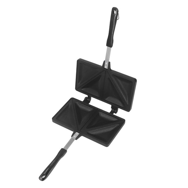 Sartén Para Sándwiches De Doble Cara De aleación De Aluminio, Diseño Multifuncional Para Freír, Hornear, Calefacción De Doble Cara, Sandwichera Portátil Para Desayuno Para