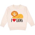 thumbnail image 2 of Inktastic I Love Lions Toddler Sweatshirt, 2 of 4
