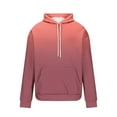 thumbnail image 4 of WREESH Men's Winter Hoodie Gradient Hooded Pullover Sweatshirt Thickened Casual Long Sleeve Athletic Outwear with Pocket Pink, 4 of 5