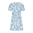 thumbnail image 6 of Vetsdori Womens Short Sleeve Midi Dresses Party Sundress Casual Summer,Beach Floral Print V-Neck Ice Silk Dress for Junior Outfits, 6 of 6