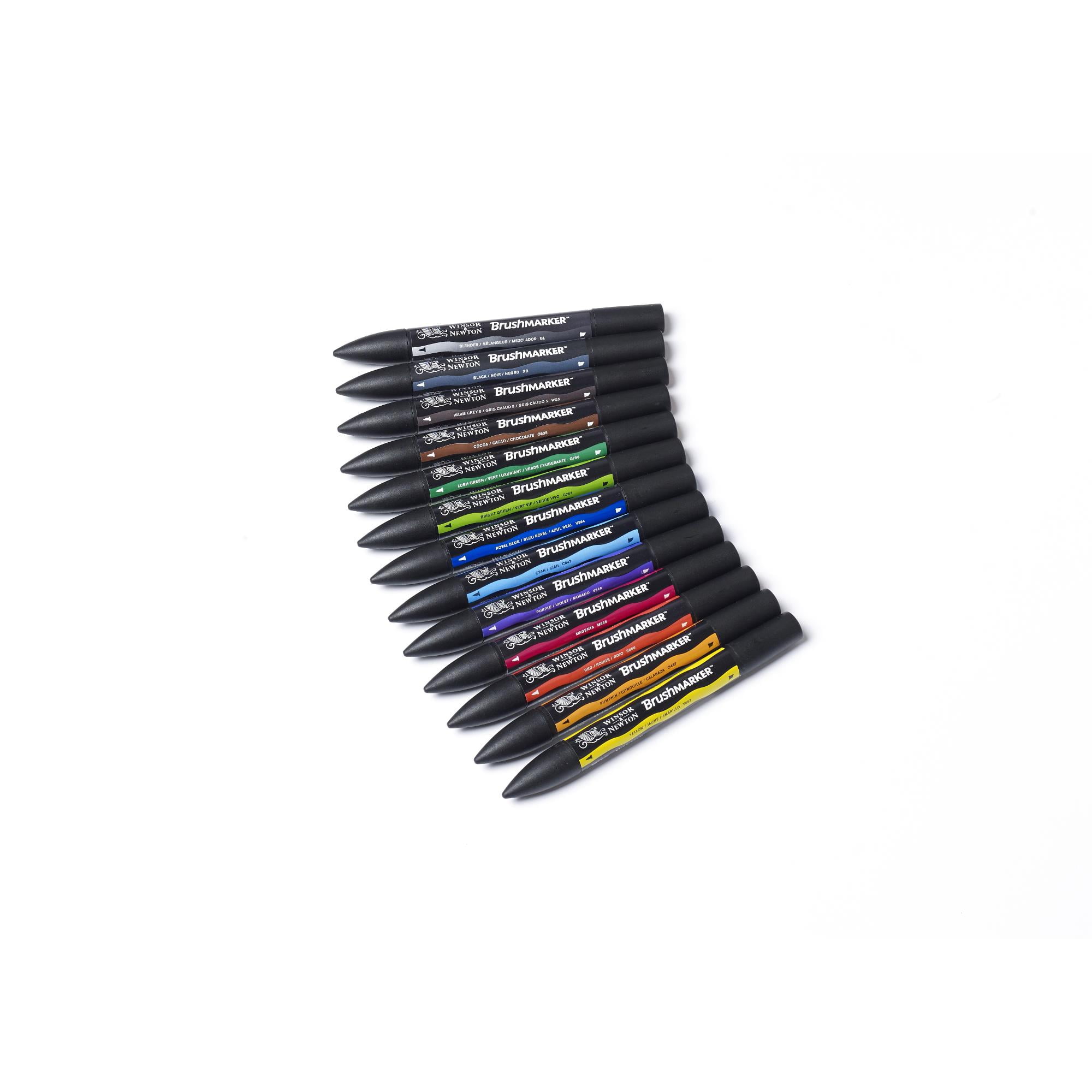 Winsor /& Newton BrushMarker 12 Vibrant Tones Set