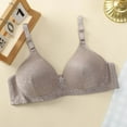 thumbnail image 6 of Lixiuxyad Wirefree Bras For Comfortable Support NonPadded Underwire Everyday TShirt Bra Soft Cup Full Coverage,Bras for Women Gray 42, 6 of 6
