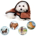 thumbnail image 4 of Microfiber Dog Bathrobe Quick Drying Dog Bathrobe Towel With Belt-L Brown, 4 of 6