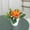 Orange, variant on Artificial Flowers in Vase, Faux Silk Fake Rose Flowers Bouquets in Vase, Orange Artificial Plants for Home Table Party Office Decor