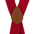 thumbnail image 3 of Buyless Fashion Suspenders for Men - 48" Adjustable Straps 1 1/4" - X Back with Metal Hooks - 5119-Red, 3 of 7