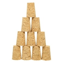 FUEENIRVA 10Pcs Khaki Cork Wine Bottle Stoppers Leak Proof Air Tight Seal for Wine and Beer