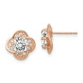 thumbnail image 1 of 10K Tiara Collection Rose Gold Polished CZ Post Earrings 10YC389R, 1 of 2