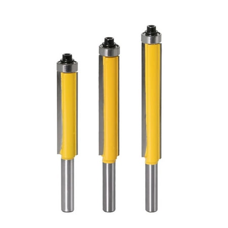 

3pcs/set For Trimming Straight Router Bit Double Flute Woodworking Hand Tool
