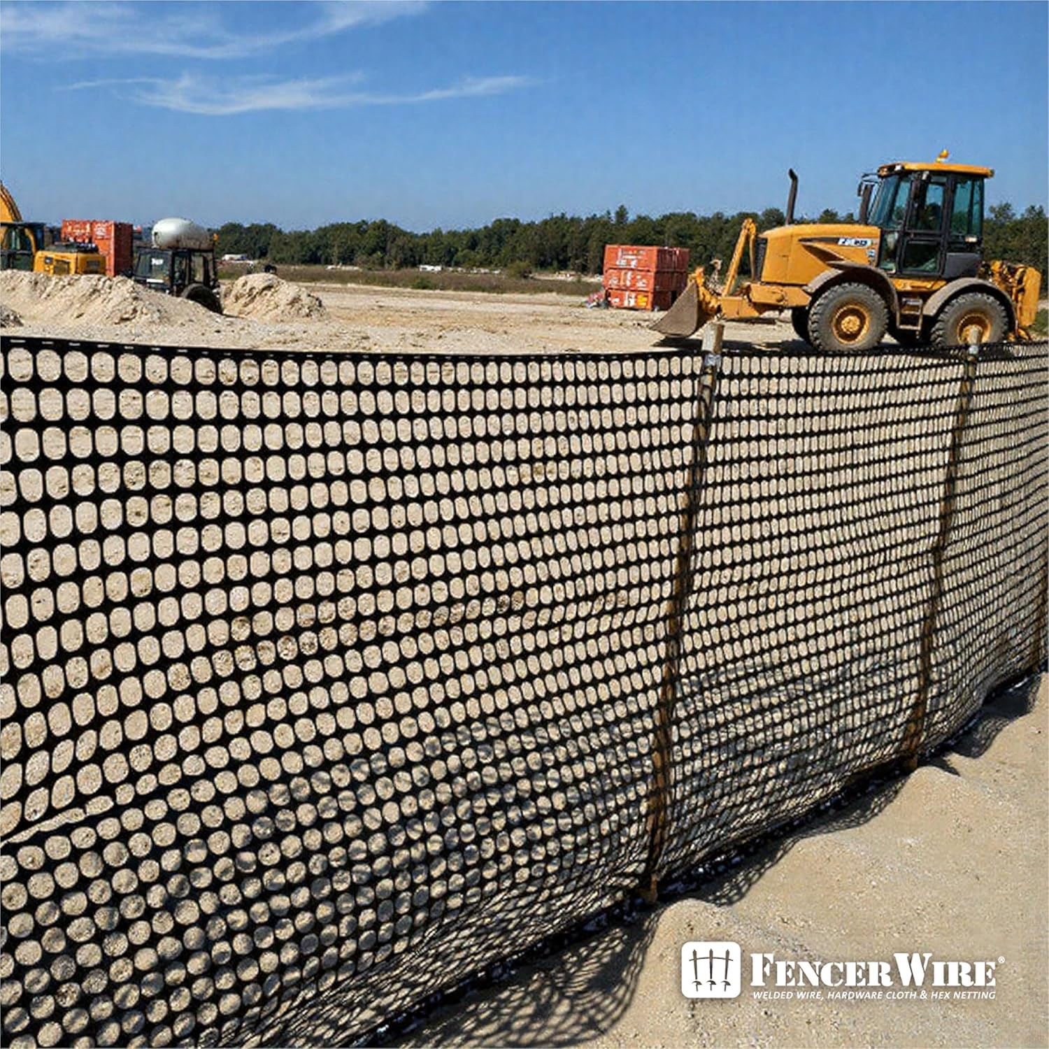 Fencer Wire 4 ft. x 100 ft. Outdoor Snow Fence, Plastic Safety Mesh, Temporary Garden Netting for Poultry, Rabbits, Chicken & Dogs, Opening Mesh Size 1.6" x 1.6" (Black)