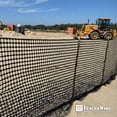 thumbnail image 2 of Fencer Wire 4 ft. x 100 ft. Outdoor Snow Fence, Plastic Safety Mesh, Temporary Garden Netting for Poultry, Rabbits, Chicken & Dogs, Opening Mesh Size 1.6" x 1.6" (Black), 2 of 9