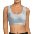 thumbnail image 3 of PEASKJP Women's Bras Comfortable Seamless Bralette Lightly Lined BrasWirefree Bra Sky Blue L, 3 of 5