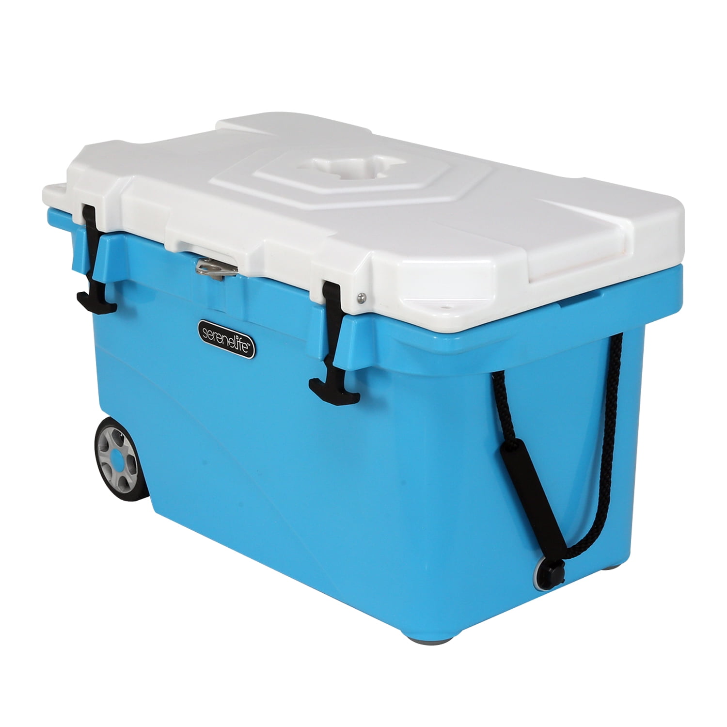 SereneLife 45Quart HeavyDuty Portable Cooler Box Holds Up to 63 Cans