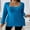 Royalblue, variant on Women Plus Size Casual Ribbed Knit Blouse Fall Long Sleeve Sweater Square Neck Solid Top 1X-4X