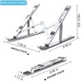 thumbnail image 2 of Portable Laptop Stand, Adjustable Computer Tablet Mount, Foldable Ergonomic Aluminum Laptop Holder, Non Slip Notebook Riser, Detachable Laptop Stand, Compatible with 10-15 inch devices, 2 of 8