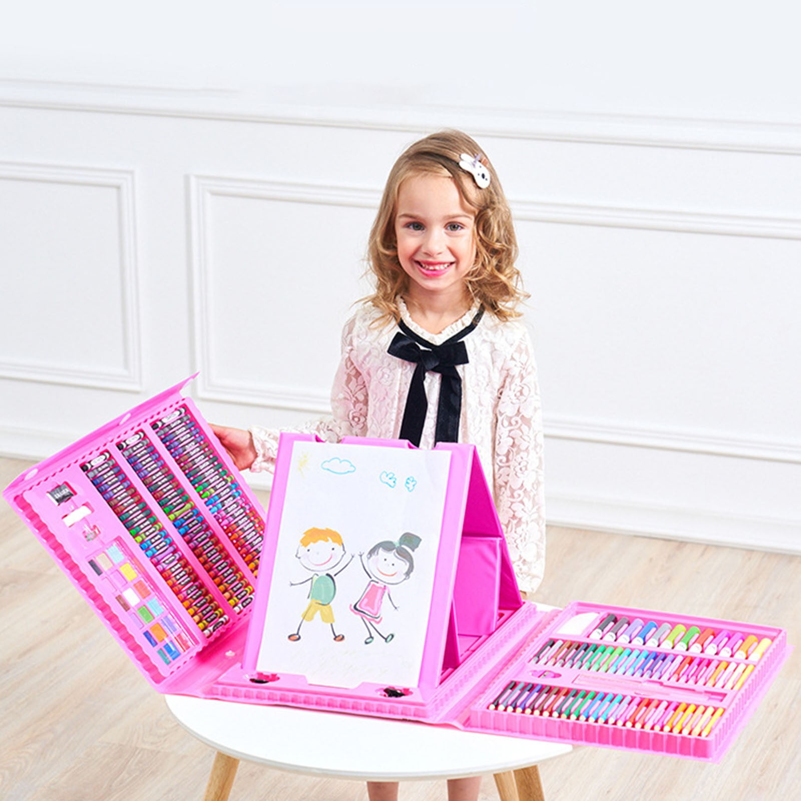 Matoen Art Supplies, 208-Piece Drawing Art Kit, Gifts for Girls Boys Teens, Painting Set Includes Sketch Pads, Oil Pastels, Crayons, Colored Pencils
