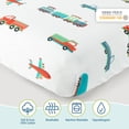 thumbnail image 4 of Wildkin Kids 100% Cotton Fitted Crib Sheet for Boys and Girls (Transportation Blue), 4 of 9