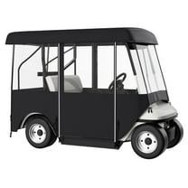 Golf Cart Enclosure 86'', 4-Person Cover - Waterproof Golf Cart Driving Enclosure with PVC Windows - Fits EZGO, Club Car Black 86.6 x 43.3 x 65 in
