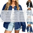 thumbnail image 4 of Dzrciro Demin Jacket for Women, Long Sleeve Round Neck Drawsting Wasit Button Cinching Lace Jean Coat, Casual Relaxed Demin Outerwear S‑2XL, 4 of 8