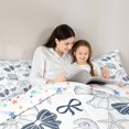 thumbnail image 5 of Manfei Blue Coquette Bowknot 7-Piece King Bedding,Ocean Sea Life Starfish King Bed in a Bag,Colorful Stars Reversible, 5 of 7